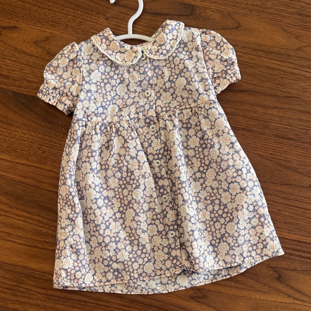 Amazon Essentials x Sofia Grainge Lavender Floral Peter Collar Dress